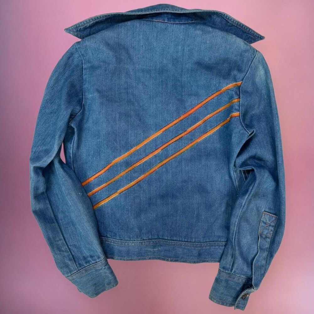 Vintage 70s Faded Glory Embroidered Denim Jacket - image 5